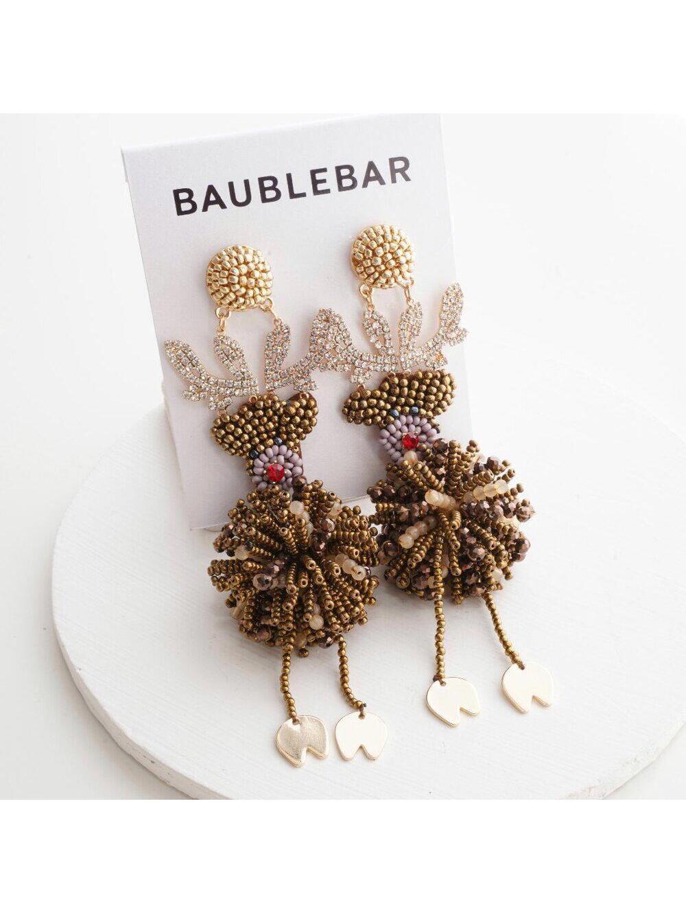 BaubleBar Beaded Reindeer Earrings